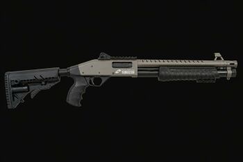 Imagem de ESPINGARDA CBC MILITARY 3.0, RT 12/14 COM ACESSORIOS - CERAKOTE TUNGSTEN